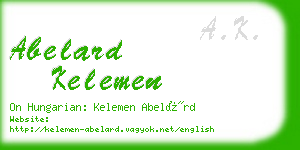 abelard kelemen business card